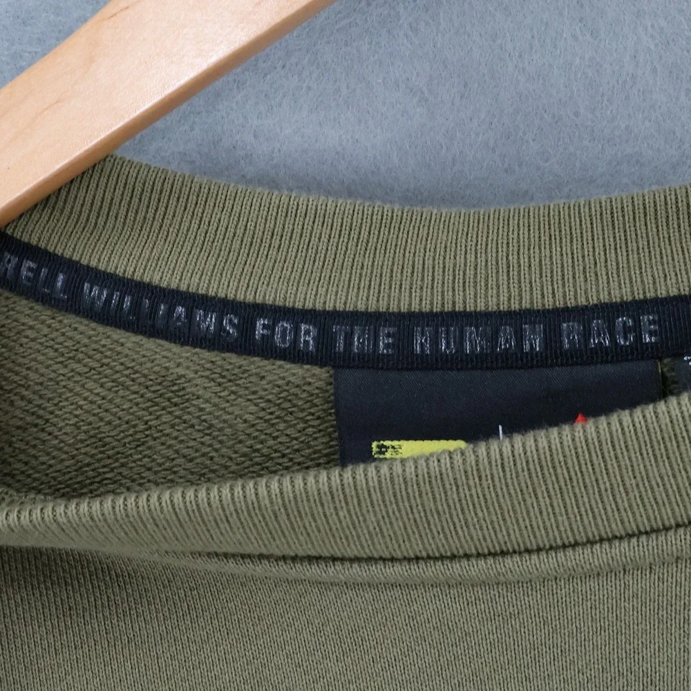 Adidas Sweatshirt Mens Pharrell Williams Human Race Crewneck Medium Olive